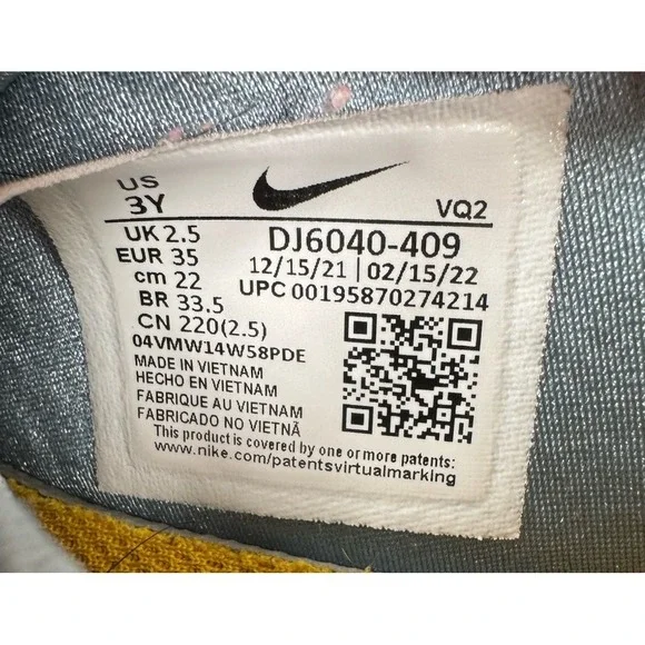 Nike Flex Runner 2 Aura University Gold Youth Slip On Sneakers Tennis Shoes 3Y - Picture 7 of 7